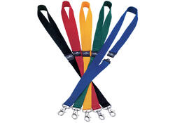 Textielkoord Durable 8137 met karabijnhaak rood