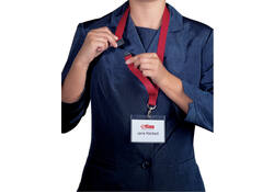 Textielkoord Durable 8137 met karabijnhaak rood