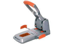 Perforator Rapid Supreme HDC150/2 heavy duty 2-gaats 150 vel zilver/oranje