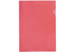 Insteekmap L-model Quantore A4 PP 0.12mm rood 25 stuks