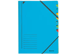 Sorteermap Leitz 7 tabbladen karton blauw