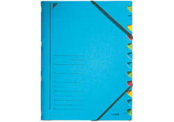 Sorteermap Leitz 12 tabbladen karton blauw