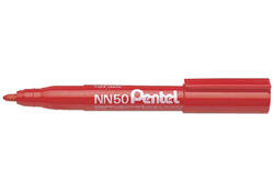 Viltstift Pentel NN50 rond 1.3-3mm rood