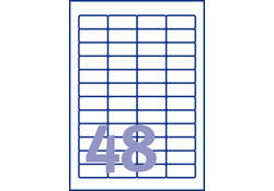 Etiket Avery L4736REV-25 45.7x21.2mm afneembaar wit 1200stuk