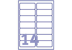 Etiket Avery L7163-40 99.1x38.1mm wit 560stuks