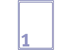 Etiket Avery J8567-25 210x297mm A4 transparant 25stuks