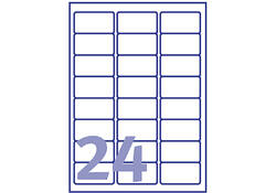 Etiket Avery J8159-10 63.5x33.9mm wit 240stuks