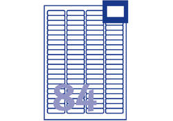 Etiket Avery J8656-25 46x11.1mm wit 2100stuks