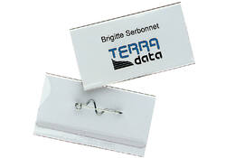 Badge Durable 8008 met speld 40x75mm