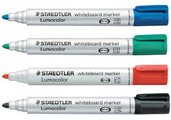 Viltstift Staedtler Lumocolor 351 whiteboard rond blauw 2mm