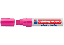 Krijtstift edding 4090 window schuin 4-15mm neon roze blister à 1 stuk