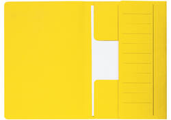 Dossiermap Djois Secolor Mammoet folio 3 kleppen 250gr recycled geel 50 stuks