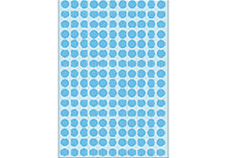 Etiket HERMA 2213 rond 8mm blauw 5632stuks
