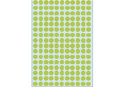 Etiket HERMA 2215 rond 8mm groen 5632stuks