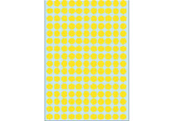 Etiket HERMA 2211 rond 8mm geel 5632stuks