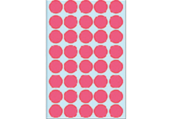 Etiket HERMA 2256 rond 19mm fluor rood 960stuks