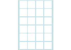 Etiket HERMA 2460 24x24mm wit 768 stuks