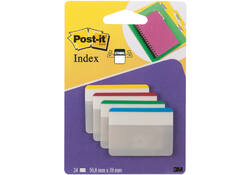 Indextabs Post-it 686F1 38x50.8mm strong recht assorti 24 tabs