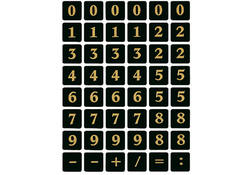 Etiket HERMA 4131 13x13mm getallen 0-9 zwart op goud