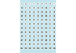 Etiket HERMA 4128 8mm getallen 1-540 540stuks