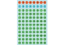 Etiket HERMA 4129 8mm getallen 1-160 kleur assorti 576stuks