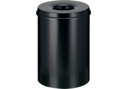 Papierbak met vlamdover Vepabins 30liter 33.5cm zwart