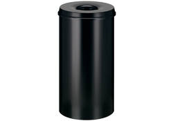 Papierbak met vlamdover Vepabins 50liter 33.5cm zwart