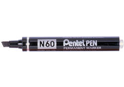 Viltstift Pentel N60 schuin 1.2-6mm zwart