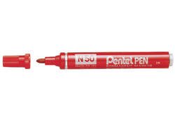 Viltstift Pentel N50 rond 1.5-3mm rood