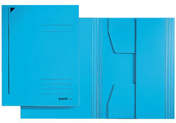 Dossiermap Leitz A3 3 kleppen 430gr blauw