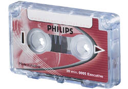 Cassette dicteer Philips LFH 0005 2x15min met clip