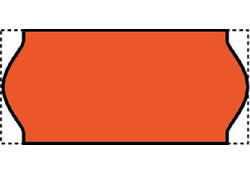 Prijsetiket 12x26mm Sato Samark permanent fluor rood