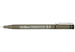 Fineliner Artline technisch 0.4mm zwart