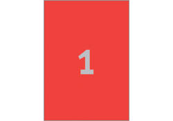 Etiket Avery Zweckform 3470 210x297mm A4 rood 100stuks