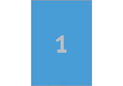 Etiket Avery Zweckform 3471 210x297mm A4 blauw 100stuks