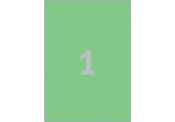 Etiket Avery Zweckform 3472 210x297mm A4 groen 100stuks