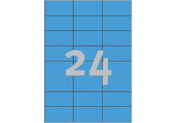 Etiket Avery Zweckform 3449 70x37mm blauw 2400stuks