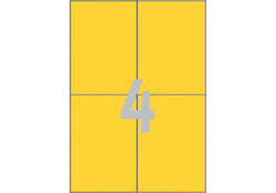 Etiket Avery Zweckform 3459 105x148mm A6 geel 400stuks