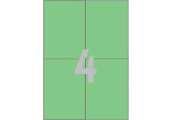 Etiket Avery Zweckform 3458 105x148mm A6 groen 400stuks
