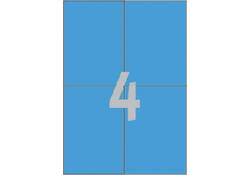 Etiket Avery Zweckform 3457 105x148mm A6 blauw 400stuks