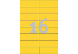 Etiket Avery Zweckform 3455 105x37mm geel 1600stuks