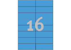 Etiket Avery Zweckform 3453 105x37mm blauw 1600stuks