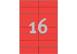 Etiket Avery Zweckform 3452 105x37mm rood 1600stuks