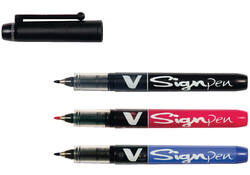 Fineliner PILOT V Signpen fijn blauw