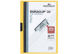 Klemmap Durable Duraclip A4 3mm 30 vellen geel