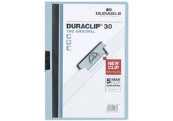 Klemmap Durable Duraclip A4 3mm 30 vellen lichtblauw