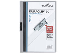 Klemmap Durable Duraclip A4 3mm 30 vellen grijs