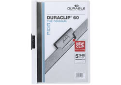 Klemmap Durable Duraclip A4 6mm 60 vellen wit
