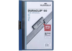 Klemmap Durable Duraclip A4 6mm 60 vellen donkerblauw