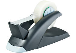 Tapehouder Vegas met taperol 19mmx33m zwart/grijs